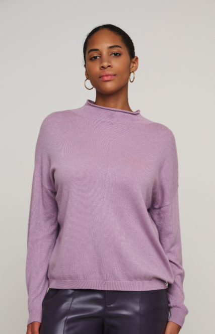 Emmie Mock Neck Sweater by Rino & Pelle in Warm Lilac