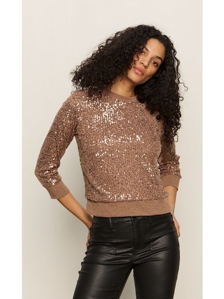 Relaxed Sparkle Popover by Sanctuary in Mocha