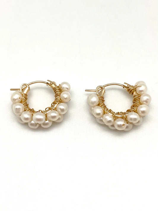 Diddi Earrings by IN2DESIGN in Gold and Pearl