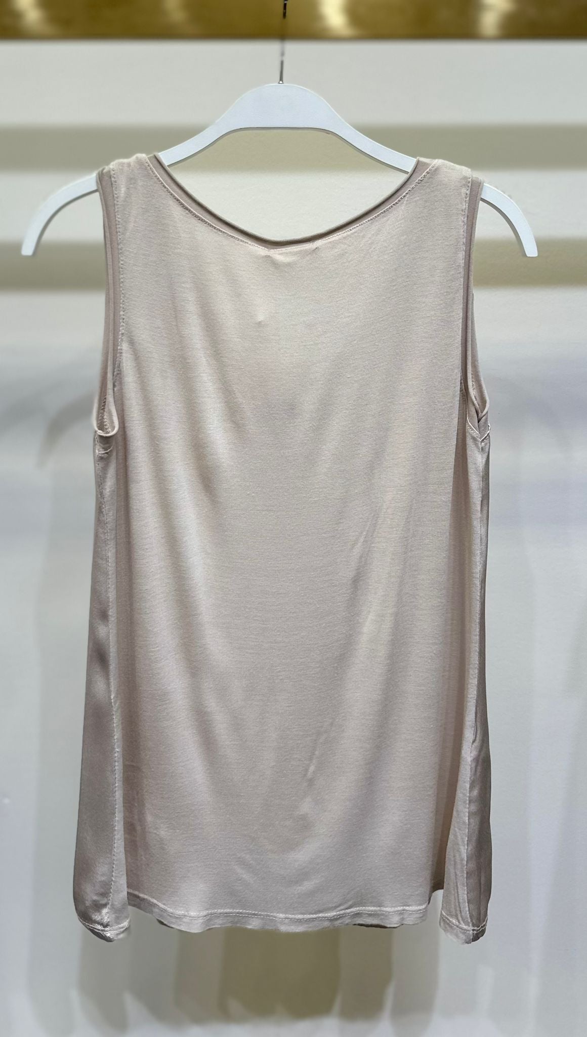 Tank Top with Contrast Back by Milio Milano in Beige