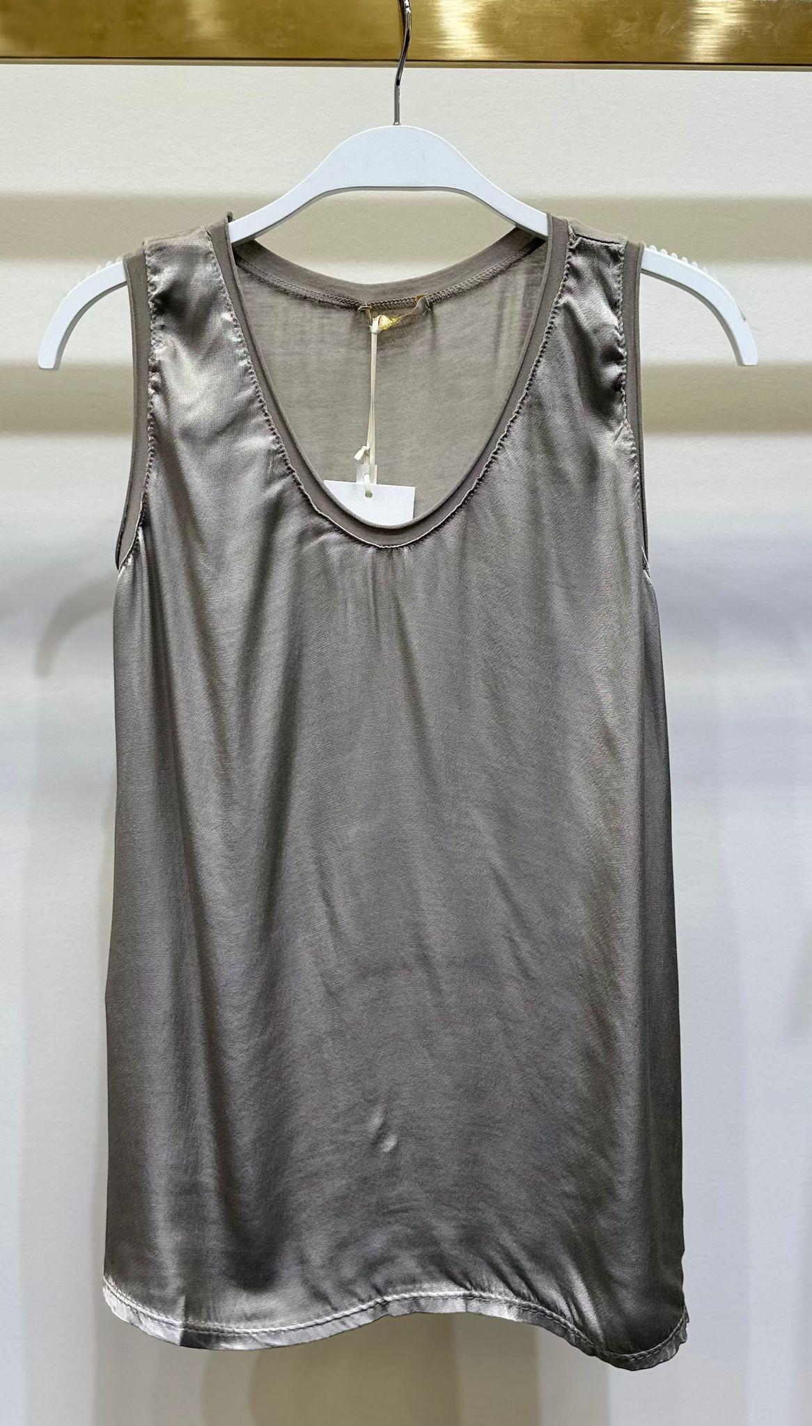 Tank Top with Contrast Back by Milio Milano in Grey