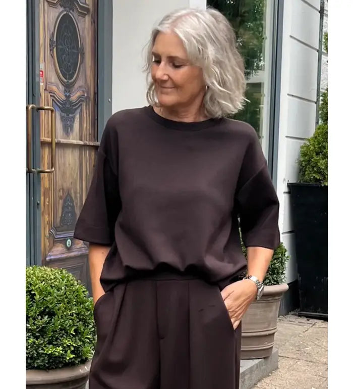 Pannie Oversize T-Shirt by InWear in Chocolate Brown