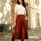 Zilky Skirt by InWear in Brandy Brown