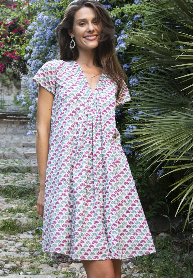 Iris Guarrigue Dress by Zen Ethic in Green