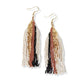 Camielle Abstract Stripe Beaded Fringe Earrings by Ink+Alloy in Mixed Metallic