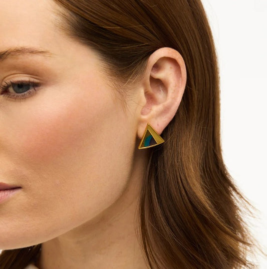 Jennifer Triangle Stud Earring by Brackish