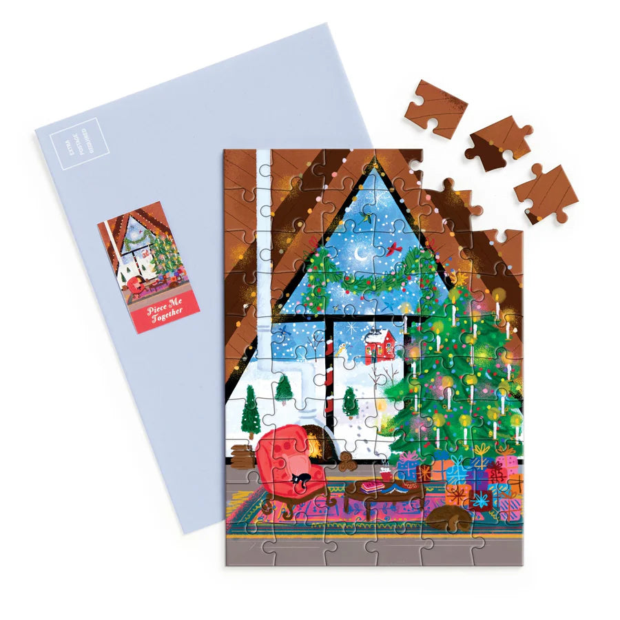 Puzzle Greeting Joy Laforme Cozy Cabin by Chronicle Books