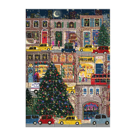 Puzzle Greeting Joy Laforme Winter Lights by Chronicle Books