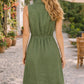 Bowie Button Down A-Line Sleeveless Dress by Kut from the Kloth in Olive