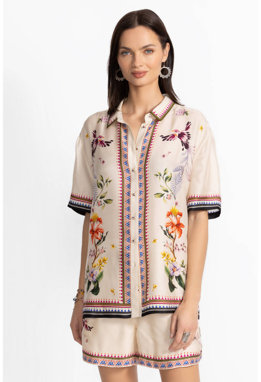 Ophelia Camp Shirt by Johnny Was in Willah