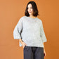 Lara Short Sleeve Sweater by Suzy D London in Grey Melange