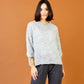 Lara Short Sleeve Sweater by Suzy D London in Grey Melange