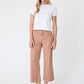 Annabelle Crop Wide Leg Pant by Level 99 in Mocha Mousse