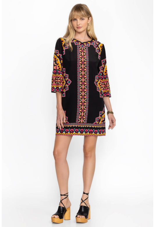 Lunna Shift Mini Dress by Johnny Was in Kalessa