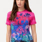 The Janie Favorite Fitted Short Sleeve Tee by Johnny Was in Lavendula Scarf