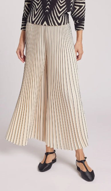 Leah Matte Palazzo Pant by Wild Cosmos in Cream