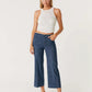 Anabelle Crop Wide Leg Pant by Level 99 in Indigo Night