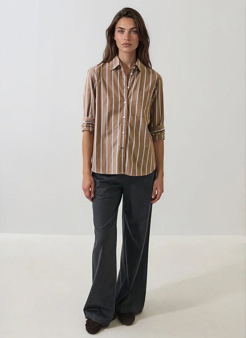 Long Sleeve Pocket Shirt by Patrick Assaraf in Cathay Spice