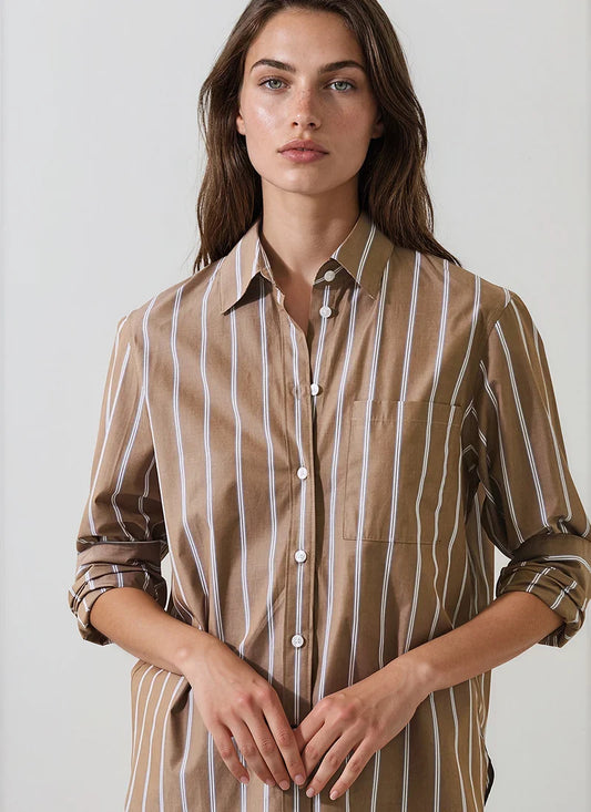 Long Sleeve Pocket Shirt by Patrick Assaraf in Cathay Spice