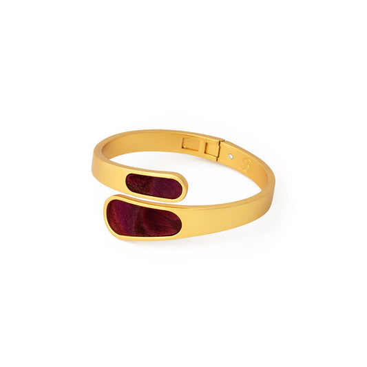 Lyra Bezel Hinge Cuff by Brackish