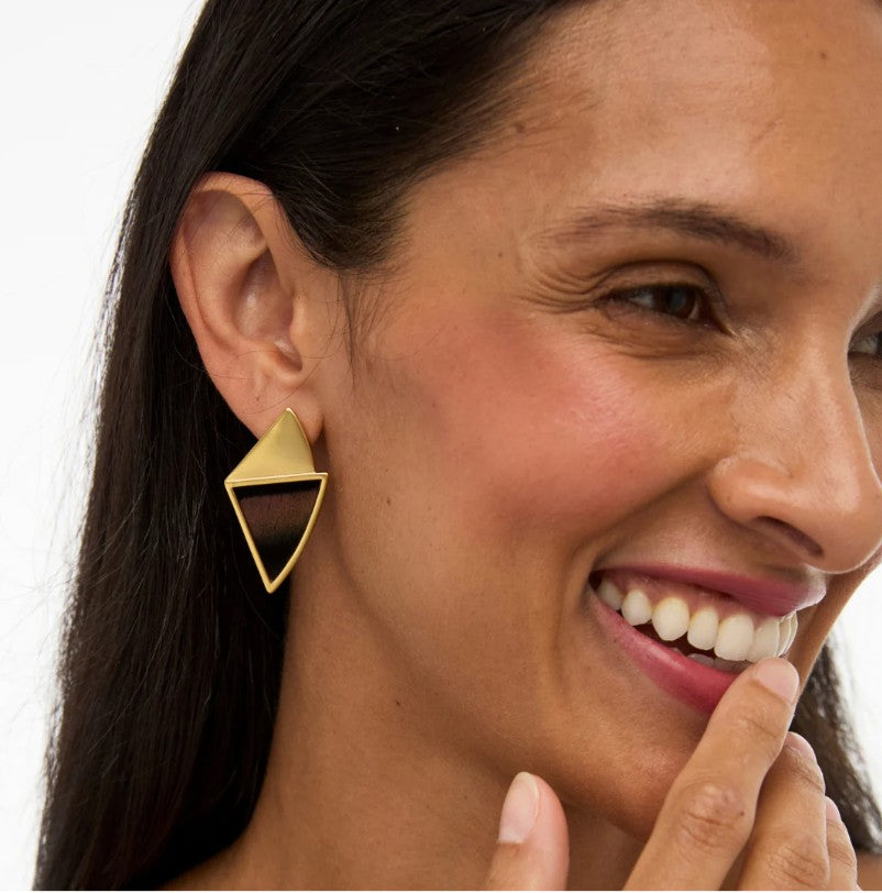 Mila Triangle Drop Earring by Brackish