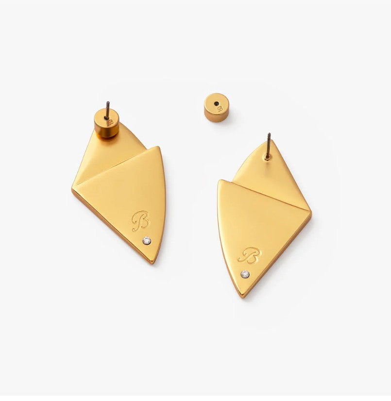 Mila Triangle Drop Earring by Brackish
