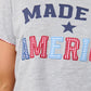 Made in America Relaxed Tee by Shiraleah in Gray