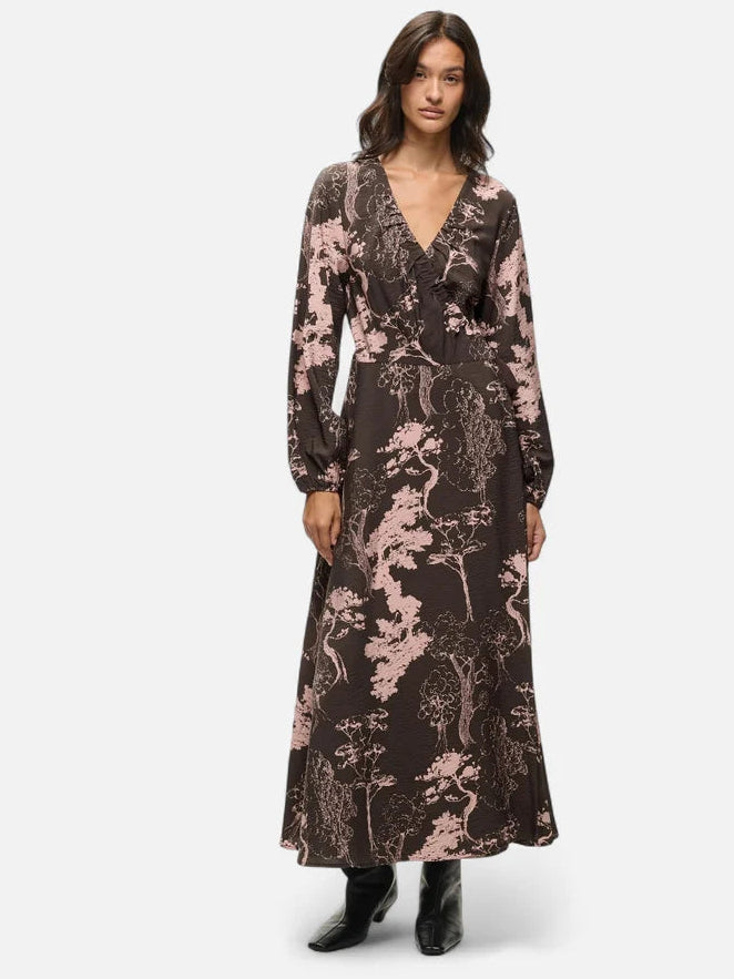 Makenna Wrap Dress by InWear in Brown Tree Garden