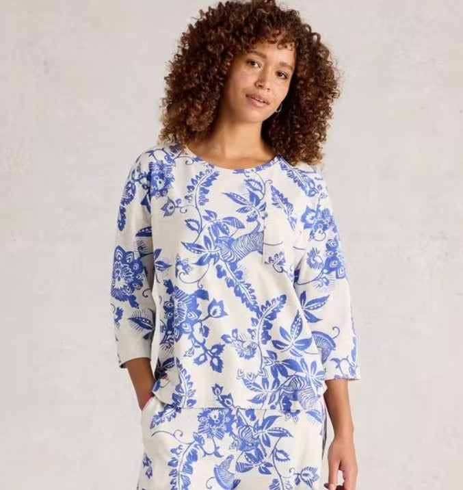 Mia Printed Boxy PJ Tee by White Stuff