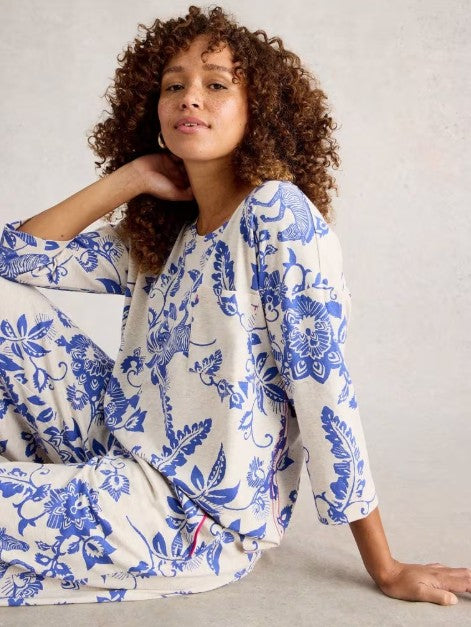 Mia Printed Boxy PJ Tee by White Stuff