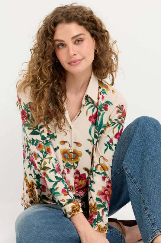 The Janie Favorite Button Front Shirt by Johnny Was in Miraze