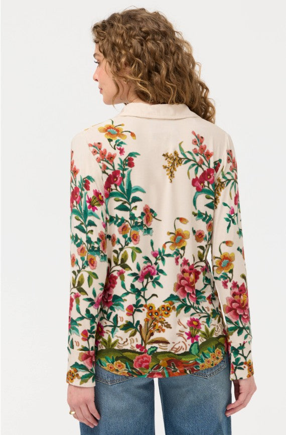 The Janie Favorite Button Front Shirt by Johnny Was in Miraze