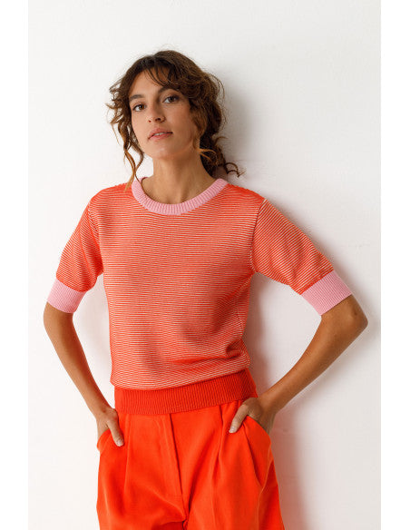 Muike-Gots Sweater by SKFK in Orange