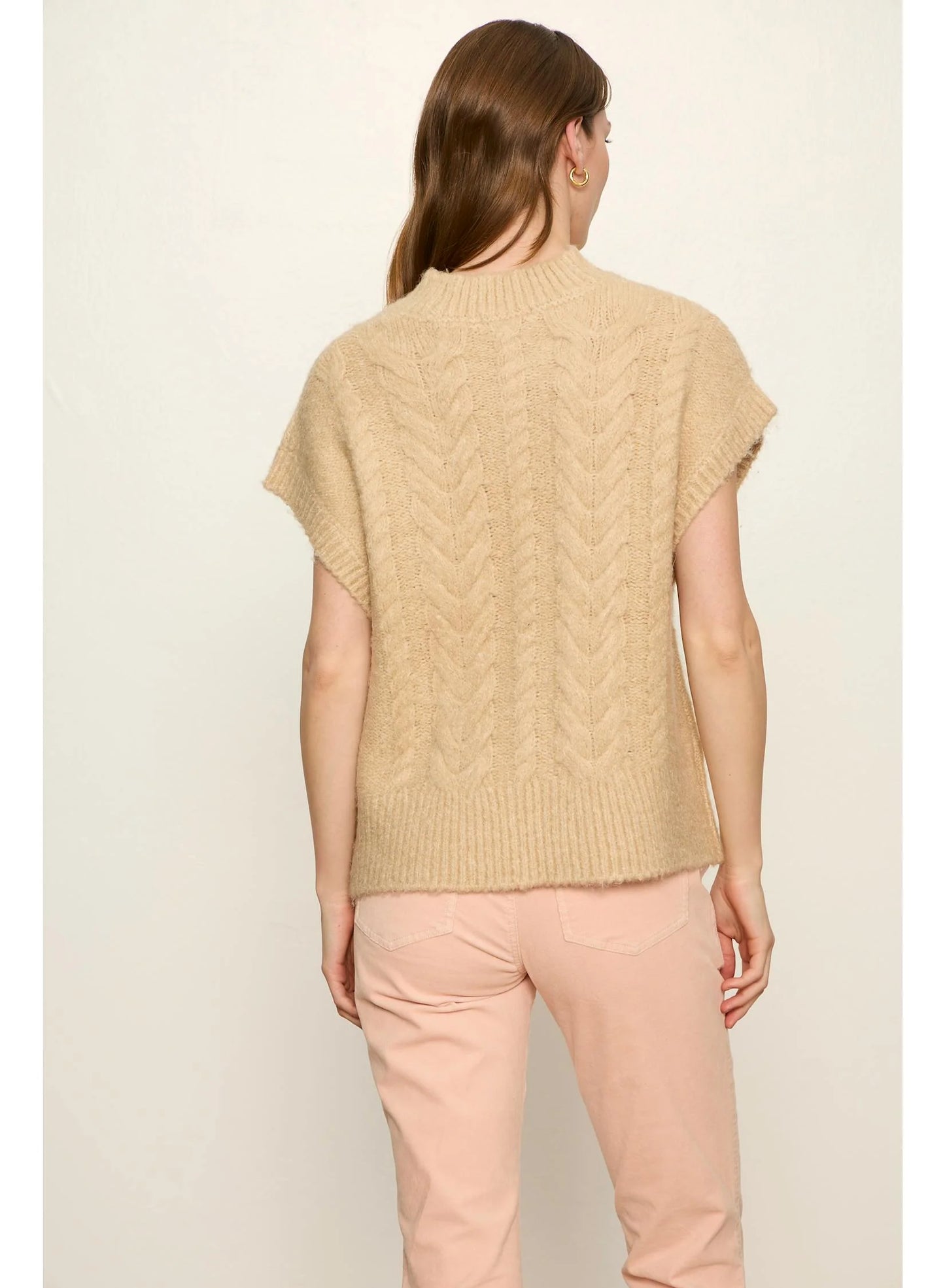 Cable Sweater Shell by Sanctuary in Light Goldie