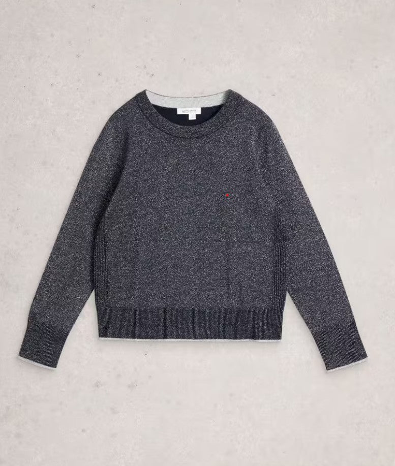 Katie Sparkle Jumper by White Stuff in Dark Navy