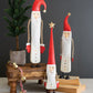 Set of 3 Painted Metal and Wood Santas by Kalalou