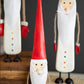 Set of 3 Painted Metal and Wood Santas by Kalalou