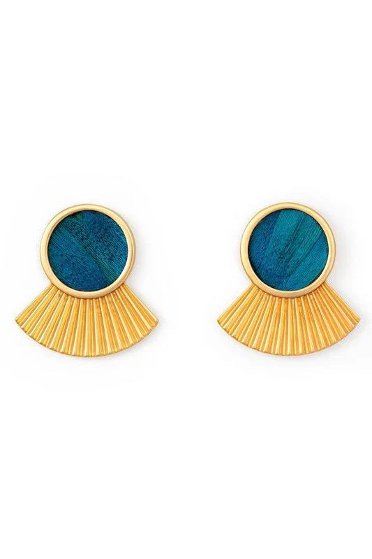 August Cay Large Fan Earring by Brackish in Gold