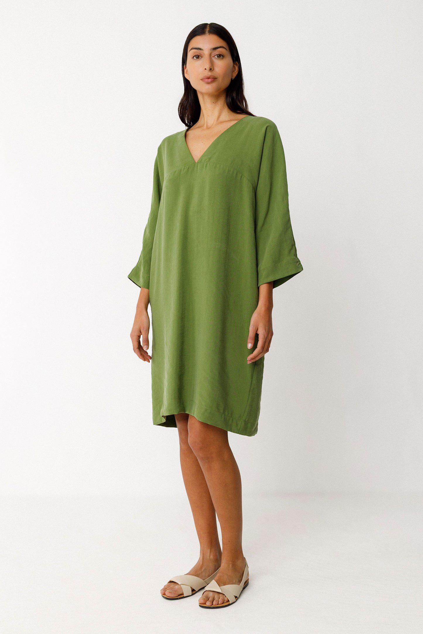 Nikole Dress by SKFK in Dark Green
