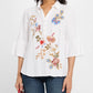 Florrie Ruffle Sleeve Henley Tunic by Johnny Was in White