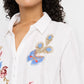 Florrie Ruffle Sleeve Henley Tunic by Johnny Was in White