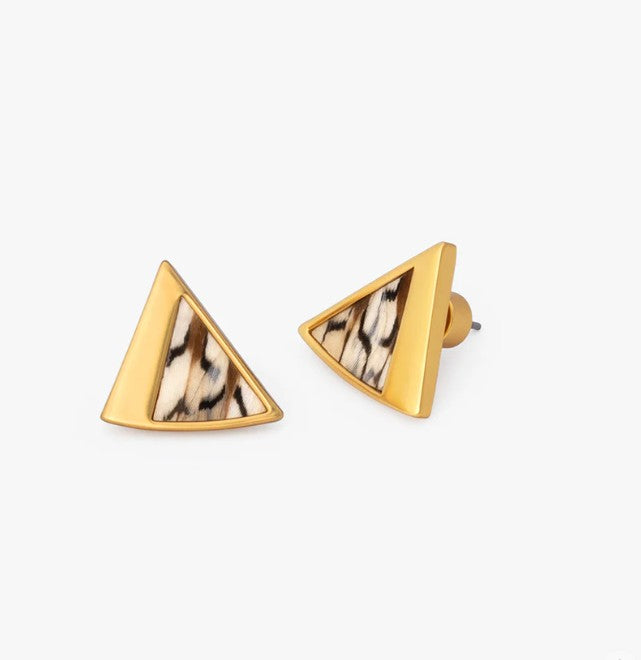 Ophelia Triangle Stud Earrings by Brackish