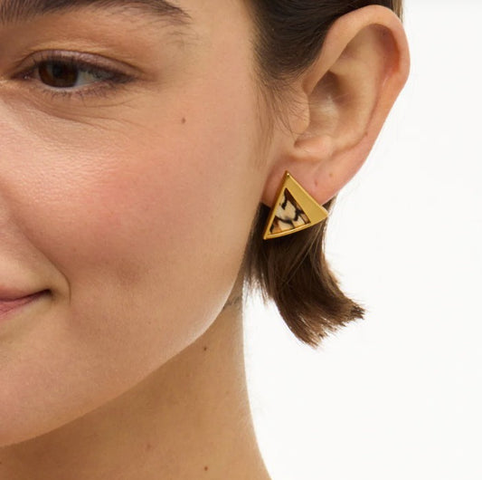 Ophelia Triangle Stud Earrings by Brackish