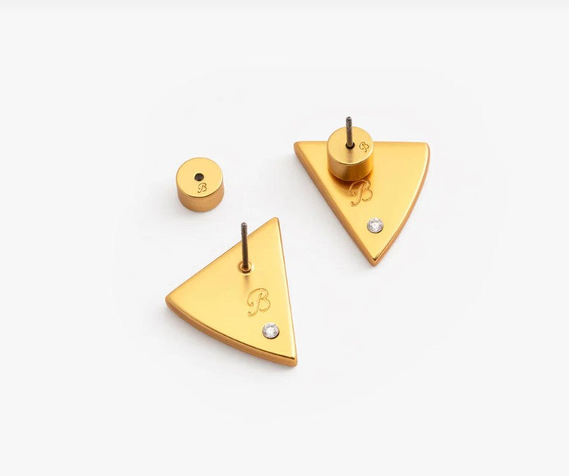 Ophelia Triangle Stud Earrings by Brackish
