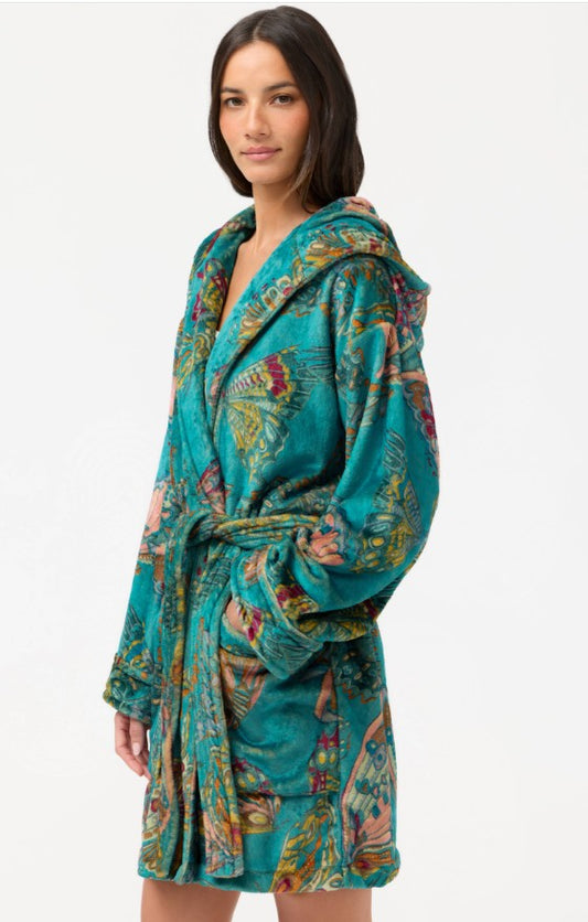 Short Cozy Robe by Johnny Was in Ofelia