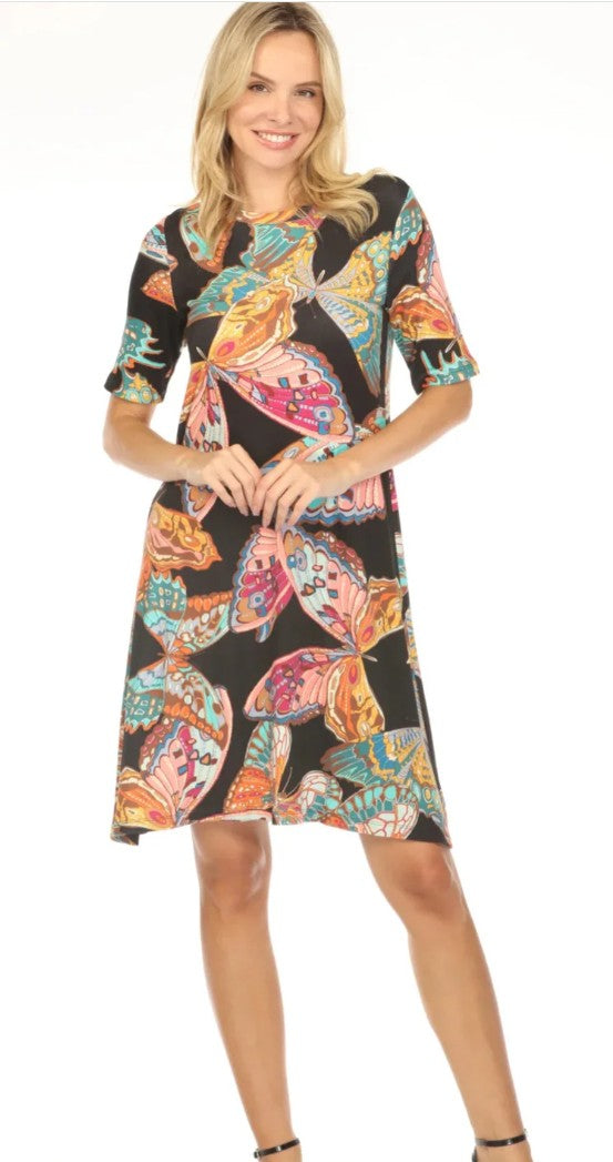 Swing Dress by Johnny Was in Ofelia Black