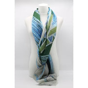Ohio Big Feather Printed Wool Stole by Supplement d'AM in Olive