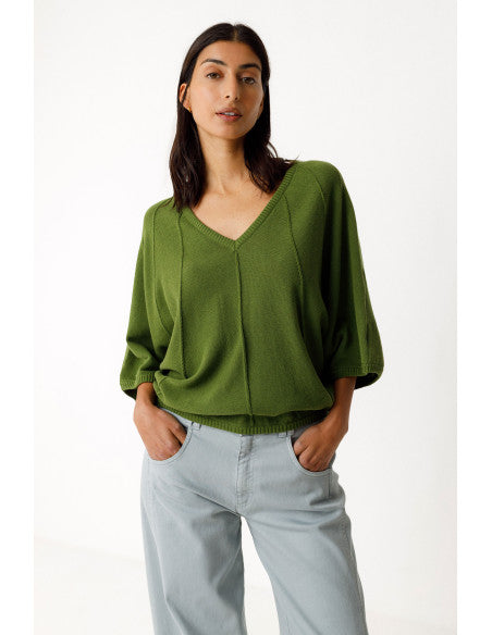 Olaia-Gots Sweater by SKFK in Dark Green
