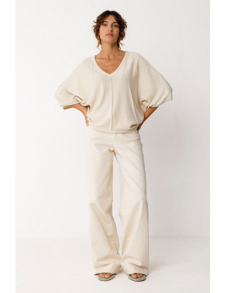 Olaia-Gots Sweater by SKFK in Ivory