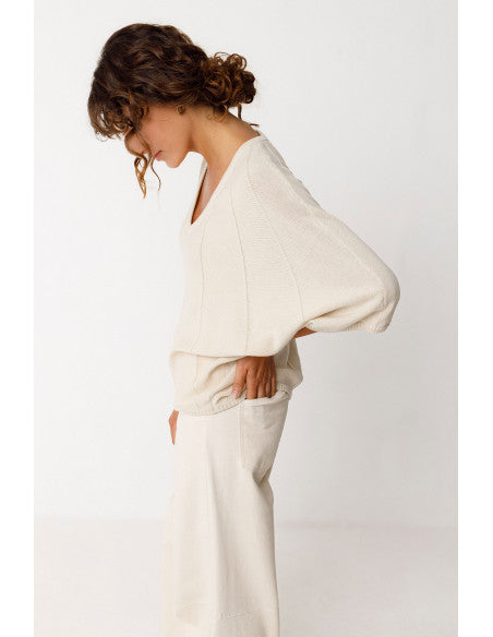 Olaia-Gots Sweater by SKFK in Ivory